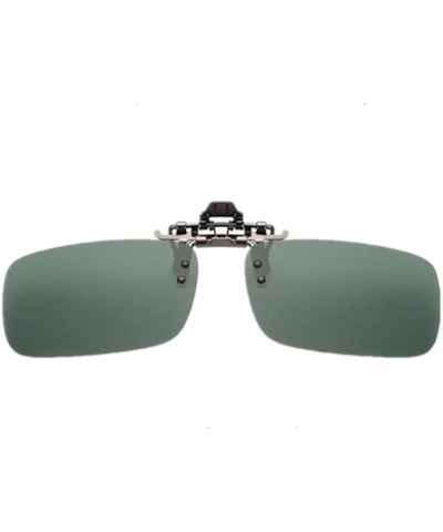 Rimless Men Mirror UV400 Polarized Clip on Glasses square Lens Women clip Eyewear - Green - C618337GL2I $10.93