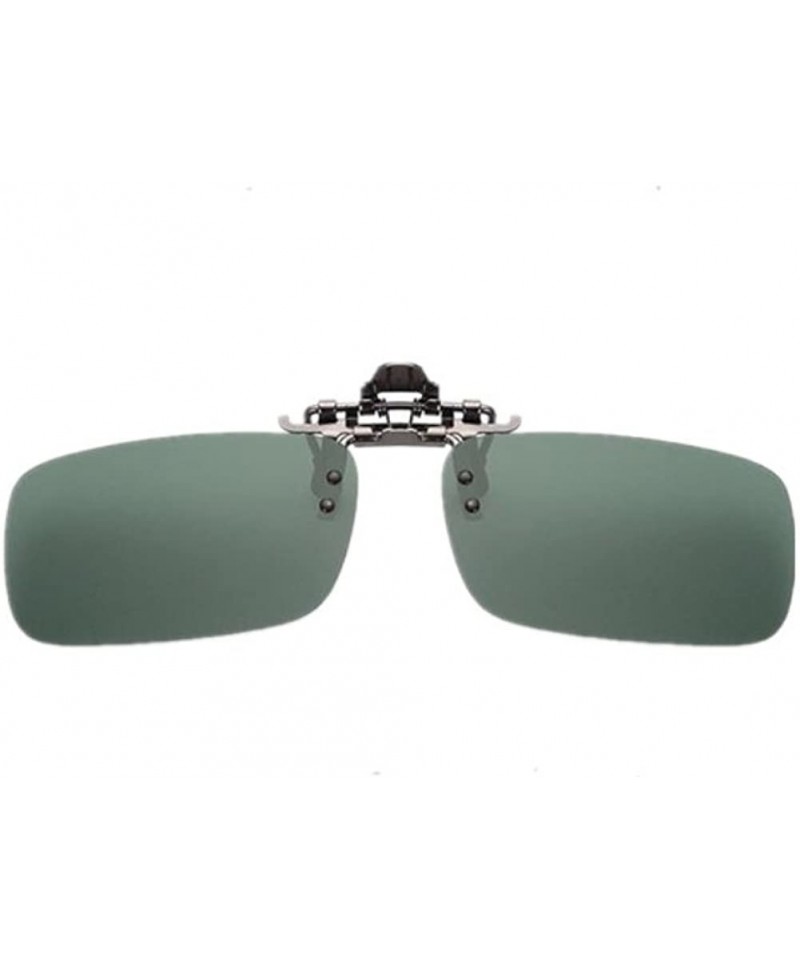 Rimless Men Mirror UV400 Polarized Clip on Glasses square Lens Women clip Eyewear - Green - C618337GL2I $10.93