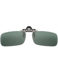 Rimless Men Mirror UV400 Polarized Clip on Glasses square Lens Women clip Eyewear - Green - C618337GL2I $10.93