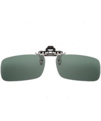 Rimless Men Mirror UV400 Polarized Clip on Glasses square Lens Women clip Eyewear - Green - C618337GL2I $10.93