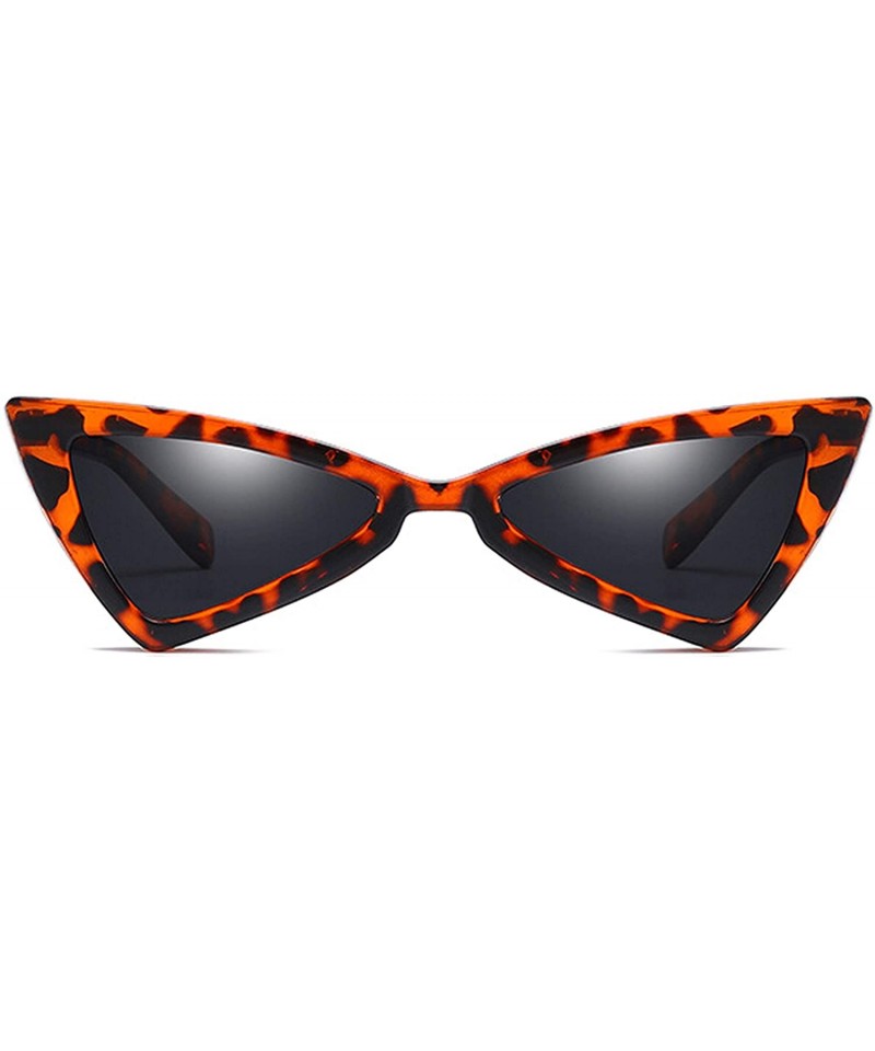 Oversized Polarized Sunglasses Triangle Fashion Protection - Leopard - CD18TQXLYR6 $18.21