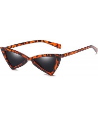 Oversized Polarized Sunglasses Triangle Fashion Protection - Leopard - CD18TQXLYR6 $18.21