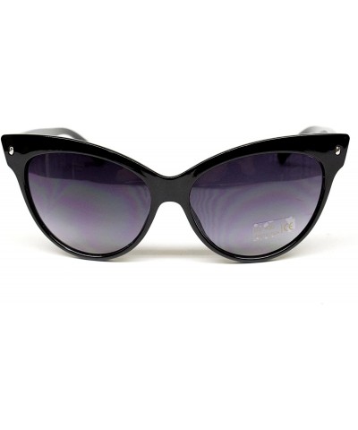 Cat Eye Cat Eye Vintage Retro 80s Classic Sunglasses Womens Wm35 (Sor Black - Smoked) - CO118G645PD $12.18