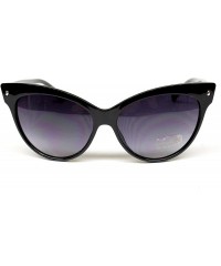 Cat Eye Cat Eye Vintage Retro 80s Classic Sunglasses Womens Wm35 (Sor Black - Smoked) - CO118G645PD $22.54