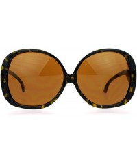 Oversized Extra Large Oversized Curved Drop Temple Womens Butterfly Fashion Sunglasses - Solid Tortoise - C812NH9ED52 $9.97