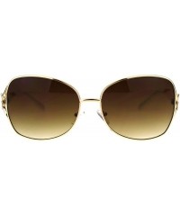 Square Womens Sunglasses Ribbon Bow Decor Square Frame Shades UV 400 - White - CK185XL2TLN $12.21