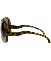 Oversized Extra Large Oversized Curved Drop Temple Womens Butterfly Fashion Sunglasses - Solid Tortoise - C812NH9ED52 $9.97