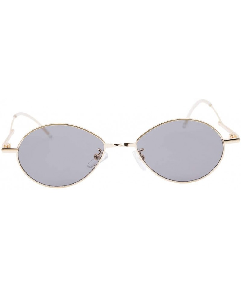 Oval Vintage Sunglasses Women Small Oval Retro Sunglasses Ladies Summer Style Shades Oval Sunglasses - Gray - CF18IS79DDN $9.97