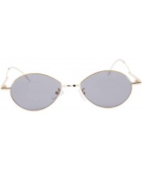 Oval Vintage Sunglasses Women Small Oval Retro Sunglasses Ladies Summer Style Shades Oval Sunglasses - Gray - CF18IS79DDN $9.97