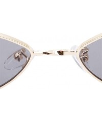 Oval Vintage Sunglasses Women Small Oval Retro Sunglasses Ladies Summer Style Shades Oval Sunglasses - Gray - CF18IS79DDN $9.97