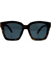 Oversized Ultra Flat Lens Unique Oversize Horn Rim Sunglasses - Tortoise - C6127A9UVTT $18.86