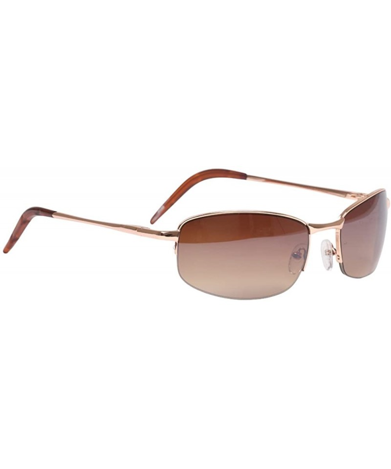 Rectangular Sport Men Rectangle Retro Sunglasses Metal Frame Driving Shades TZ8030 - Gold - CU180Q4W8YS $10.40