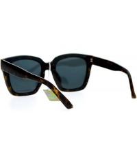 Oversized Ultra Flat Lens Unique Oversize Horn Rim Sunglasses - Tortoise - C6127A9UVTT $18.86