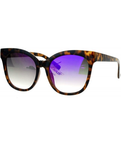 Butterfly Womens Super Oversized Sunglasses Butterfly Frame Flat Mirror Lens - Tortoise (Purple Mirror) - CD187K2S9I5 $13.00