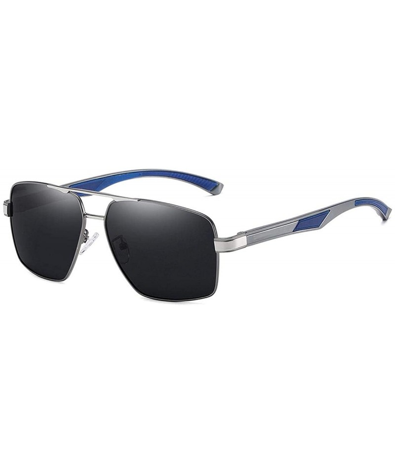 Square Vintage Retro Square Aluminum Magnesium Polarized Sunglasses Men Classic Sun Glasses UV400 Shades - CZ1985LDR5D $58.26