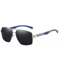 Square Vintage Retro Square Aluminum Magnesium Polarized Sunglasses Men Classic Sun Glasses UV400 Shades - CZ1985LDR5D $26.34
