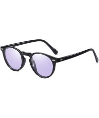 Round Photochromic Polarized Sunglasses Men Women Anti Glare Driving Eyewear Glasses - Purple - CO18YSXE0M0 $19.75