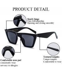 Oversized Flat Top Sunglasses for men women Retro Designer Square Succinct Style sunglasses Clear lens sunglasses UV400 - 4 -...