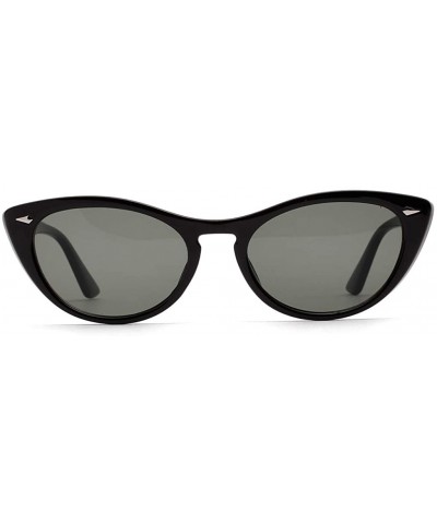 Cat Eye Women's Cat Eye Sunglasses Women Rivet Ladies Sun Glasses Retro Uv400 Summer Style - Full Black - C41976AZCYI $10.43