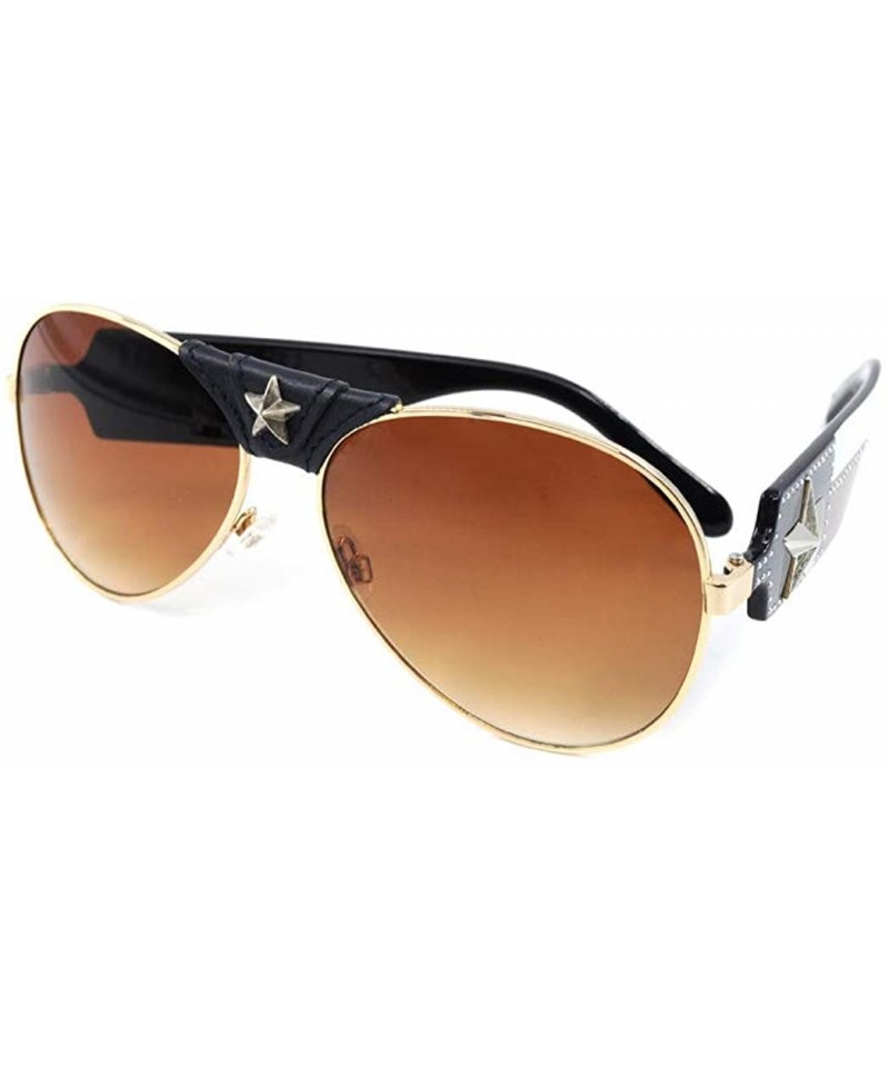 Square Women Sunglasses UV 400 Western Floral Concho Bling Bling Collection Ladies Sunglasses - C219CS2DI7N $19.36