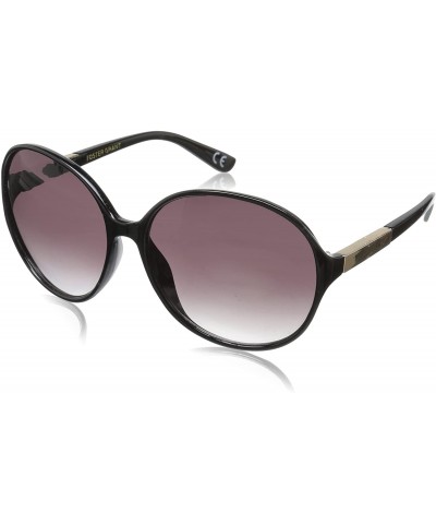 Round Women's Confidence Round Sunglasses - Black/Black - CP12M9UKALD $31.10