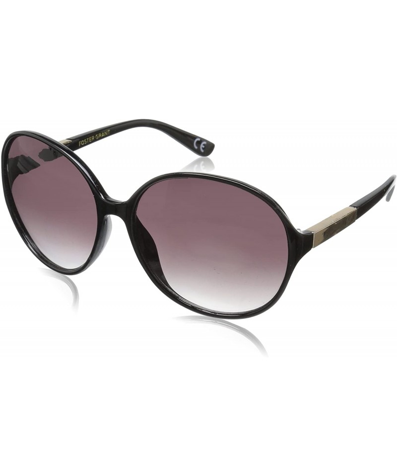 Round Women's Confidence Round Sunglasses - Black/Black - CP12M9UKALD $16.61