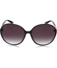 Round Women's Confidence Round Sunglasses - Black/Black - CP12M9UKALD $16.61