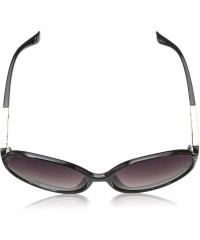 Round Women's Confidence Round Sunglasses - Black/Black - CP12M9UKALD $16.61