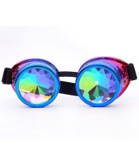 Goggle Steampunk Rave Kaleidoscope Goggles Rainbow Colorful Lenses - Blue Purple - CA18HLLOGK9 $10.11
