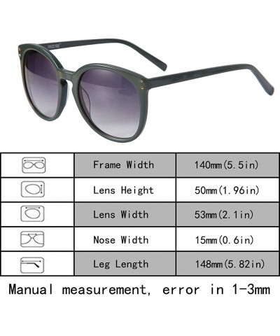 Round Vintage Sunglasses for Women Men Retro Round Sunglasses Acetate Frame UV400 Protection - CI18S309U2Y $26.91