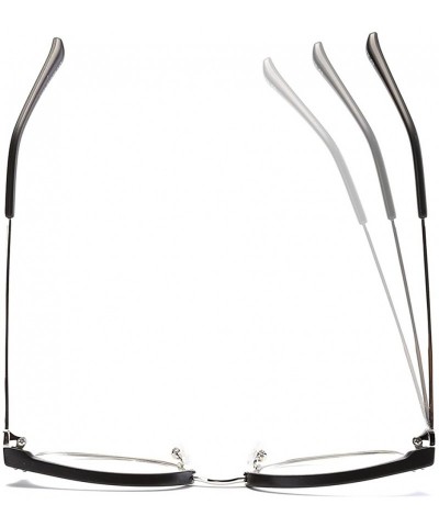 Oval Plastic Flat Oval Lens Retro Eyewear - Sand Black Frame - CN184KS73LQ $11.60