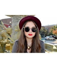 Aviator Ladies Metal Cat Eye Heart Round Integral Sunglasses Elegant De Luxe Stylish - Fan_2p_33mix - CG17YEM76TG $14.41