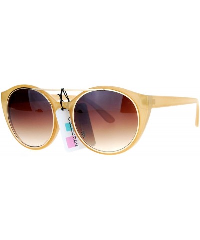 Butterfly Womens Sunglasses Unique Wing Frame Metal Outline Stylish Shades - Beige - CZ187C6NXKY $13.63