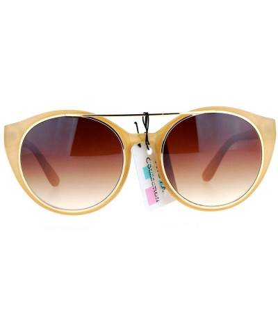 Butterfly Womens Sunglasses Unique Wing Frame Metal Outline Stylish Shades - Beige - CZ187C6NXKY $13.63