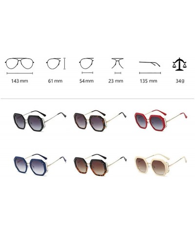 Round 2020 Fashion Oversized Sunglasses Women Gradient Leopard Shades irregular Round Summer Glasses Cute Eyewear UV400 - CP1...