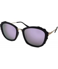 Rectangular Polarized Sunglasses for unisex adult Vintage Retro Round Mirrored Lens - Purple - CM18XGXQ8L0 $11.25