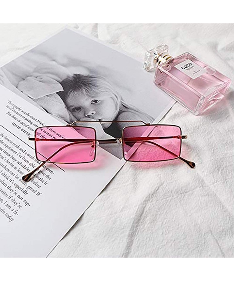 Rectangular touch taste Sunglasses Rectangular Harajuku - B - CH18WCD4QIL $47.53