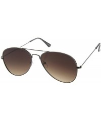 Aviator Classic Teardrop Full Metal Frame Gradient Flat Lens Aviator Sunglasses 54mm - Gunmetal / Lavender - C4128PMCHC5 $11.79