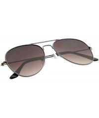 Aviator Classic Teardrop Full Metal Frame Gradient Flat Lens Aviator Sunglasses 54mm - Gunmetal / Lavender - C4128PMCHC5 $11.79