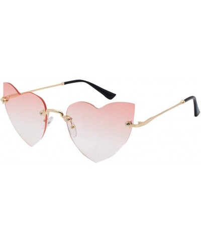 Rectangular Heart Shape Vintage Stylish Sunglasses for Women UV Pretection Sun Glasses Shades Glasses - Pink - C318X6HQ8K9 $1...