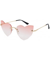 Rectangular Heart Shape Vintage Stylish Sunglasses for Women UV Pretection Sun Glasses Shades Glasses - Pink - C318X6HQ8K9 $9.94