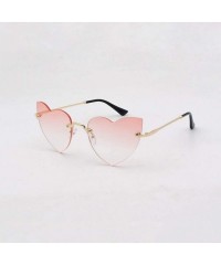 Rectangular Heart Shape Vintage Stylish Sunglasses for Women UV Pretection Sun Glasses Shades Glasses - Pink - C318X6HQ8K9 $9.94