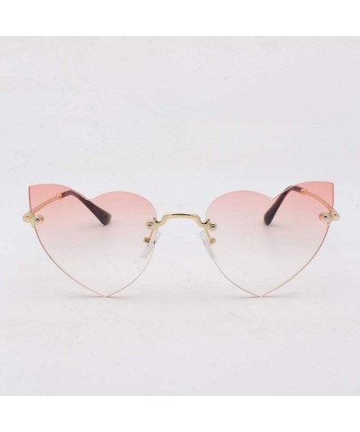 Rectangular Heart Shape Vintage Stylish Sunglasses for Women UV Pretection Sun Glasses Shades Glasses - Pink - C318X6HQ8K9 $9.94