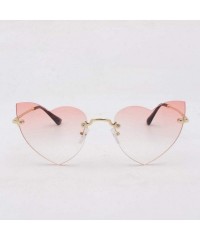 Rectangular Heart Shape Vintage Stylish Sunglasses for Women UV Pretection Sun Glasses Shades Glasses - Pink - C318X6HQ8K9 $9.94