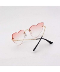 Rectangular Heart Shape Vintage Stylish Sunglasses for Women UV Pretection Sun Glasses Shades Glasses - Pink - C318X6HQ8K9 $9.94