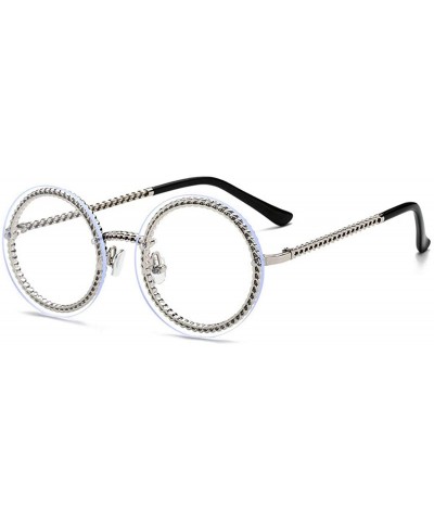 Round Fashion Round Sunglasses Lady Vintage Metal Frame Gradient Sun Glasses UV400 - C9 - CX18RLS8RO3 $23.44