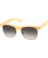 Rimless Pastel Color Semi-Rimless Half Frame Classic Horn Rimmed Sunglasses (Orange) - CO11FGMN97Z $10.87