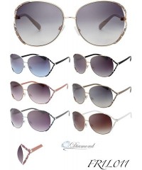 Oval Classic Crystal Elegant Women Beauty Design Sunglasses Gift Box - L113-gold - C918M0TLY96 $13.89