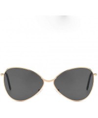 Oval Polarized Protection Sunglasses Cat Eye Sunglass - Gray - CU1902QN3GZ $11.38