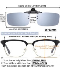 Goggle Polarized Clip-on Flip Up Metal Clip Rimless Sunglasses for Prescription Glasses - Silver Flash - C518QKQKKKA $10.67